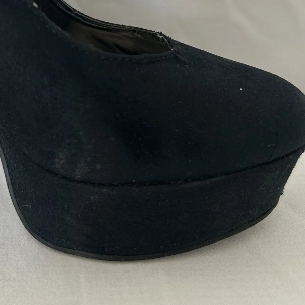 Black Suede Pumps 5inch Heel 1inch Platform Size 7 1/2 Xhilaration